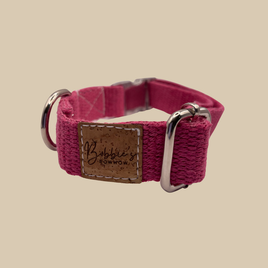 Hemp dog collar - Pink