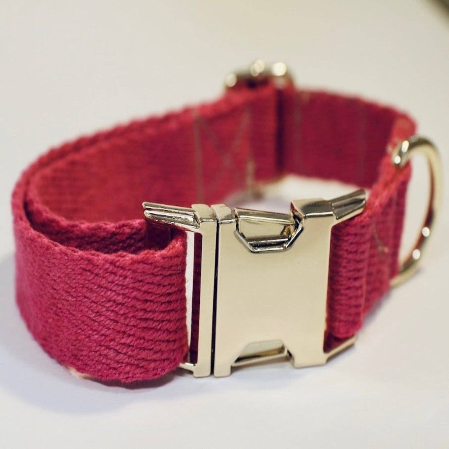 Hemp dog collar - Pink