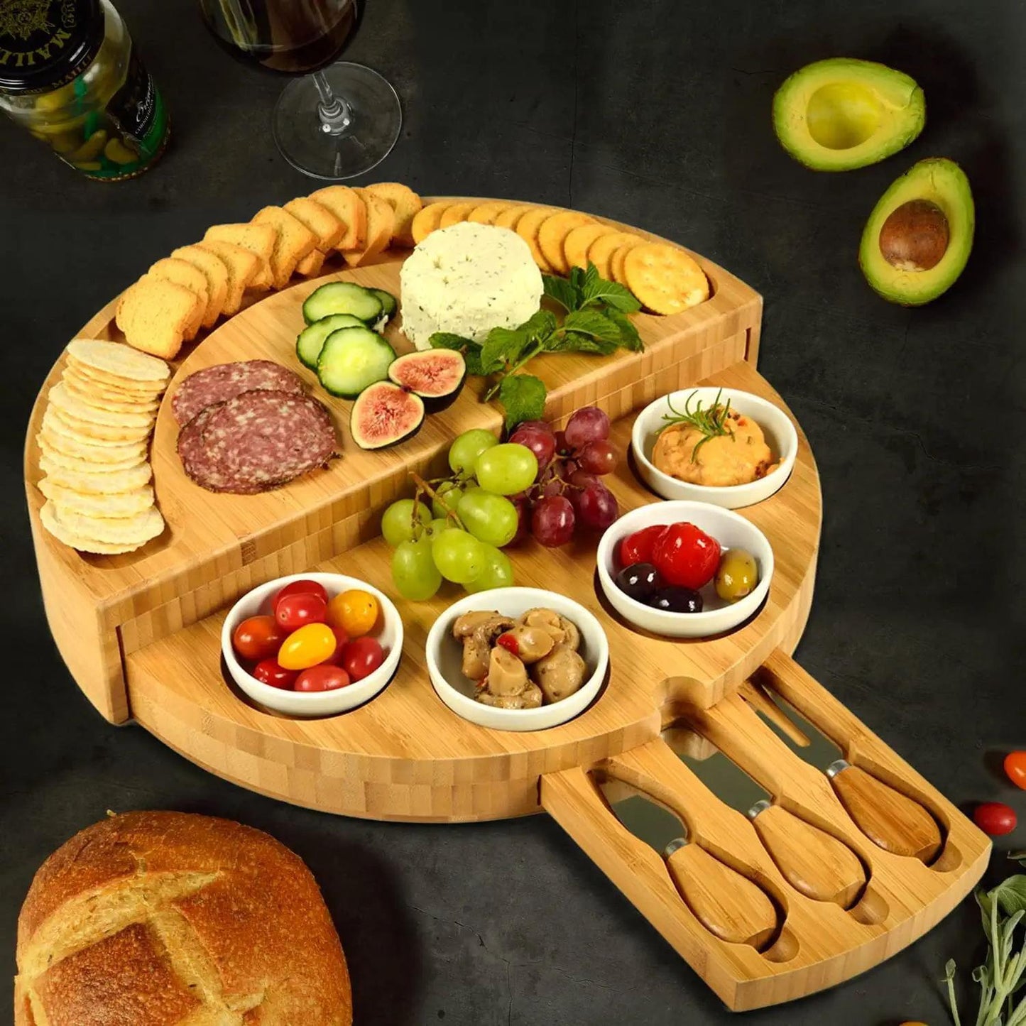 Bamboo Foldable Cheese Board