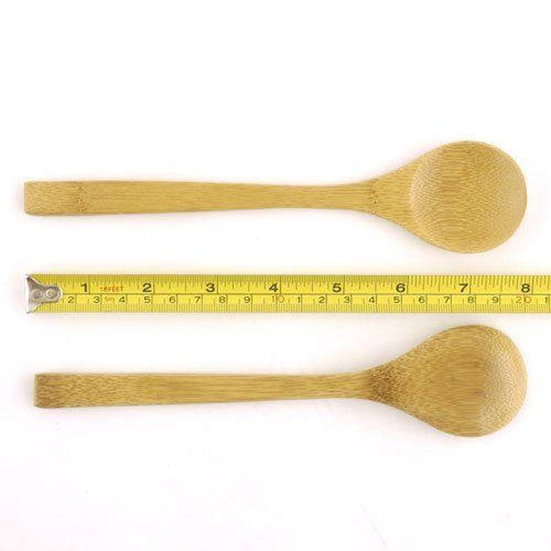 Premium Solid Bamboo Wood Soup Spoon 8"