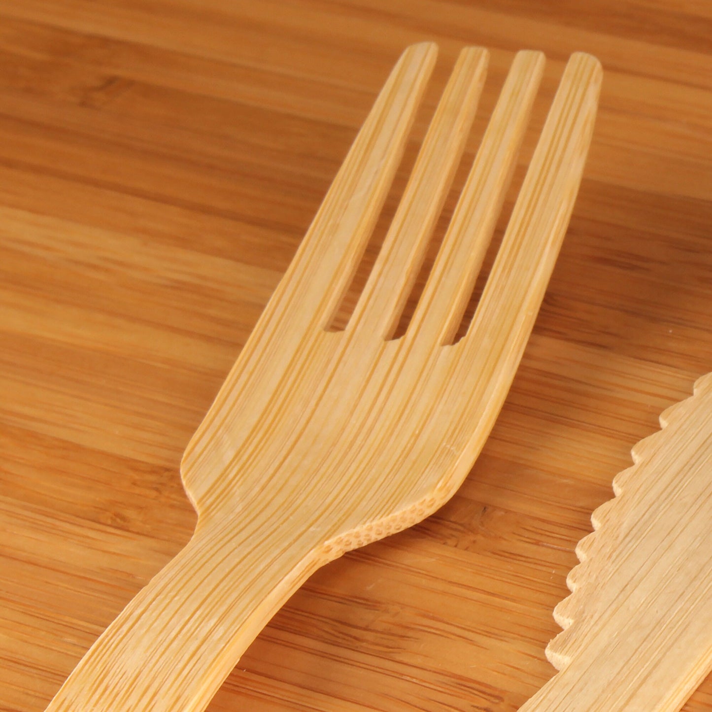 Natural Dinner Party Catering Bamboo Veneer Utensil