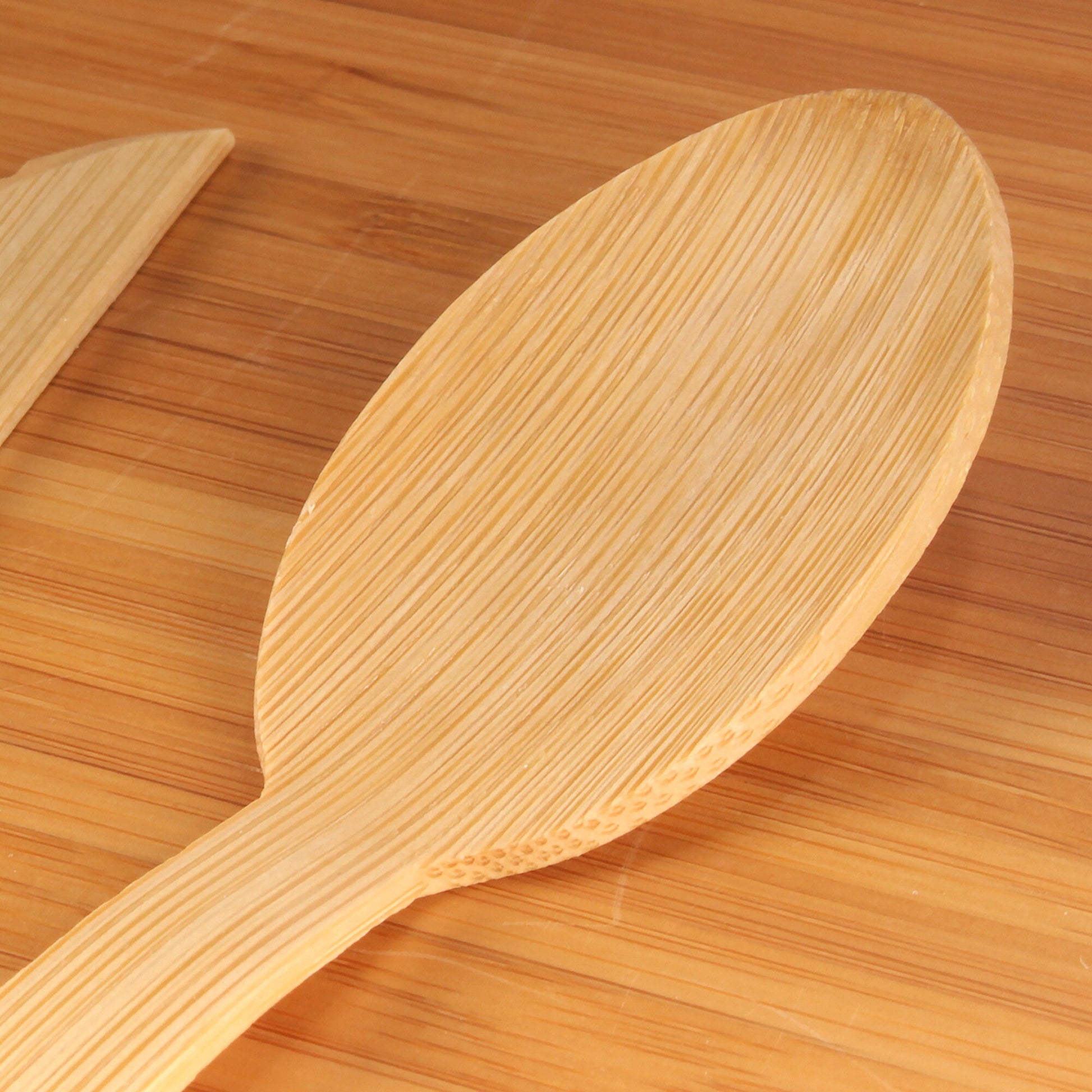 Natural Dinner Party Catering Bamboo Veneer Utensil