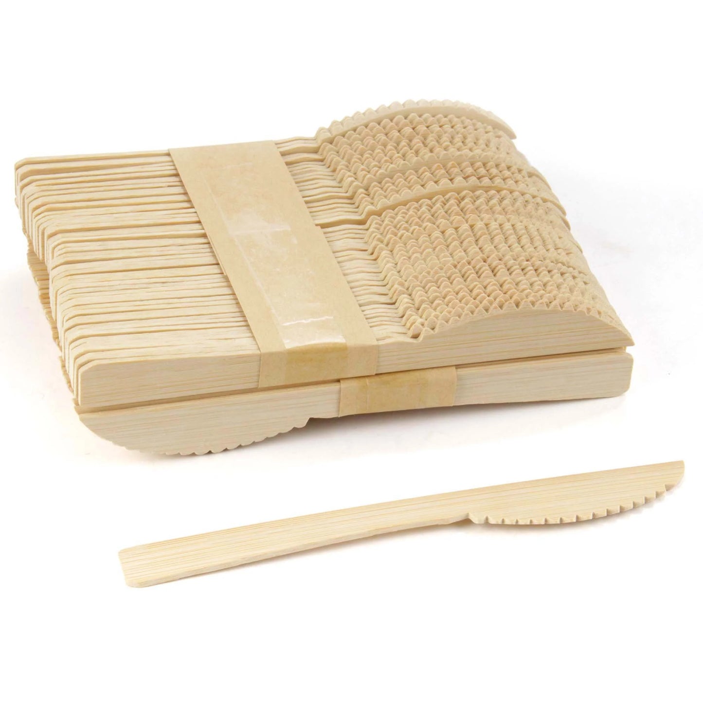 Natural Dinner Party Catering Bamboo Veneer Utensil