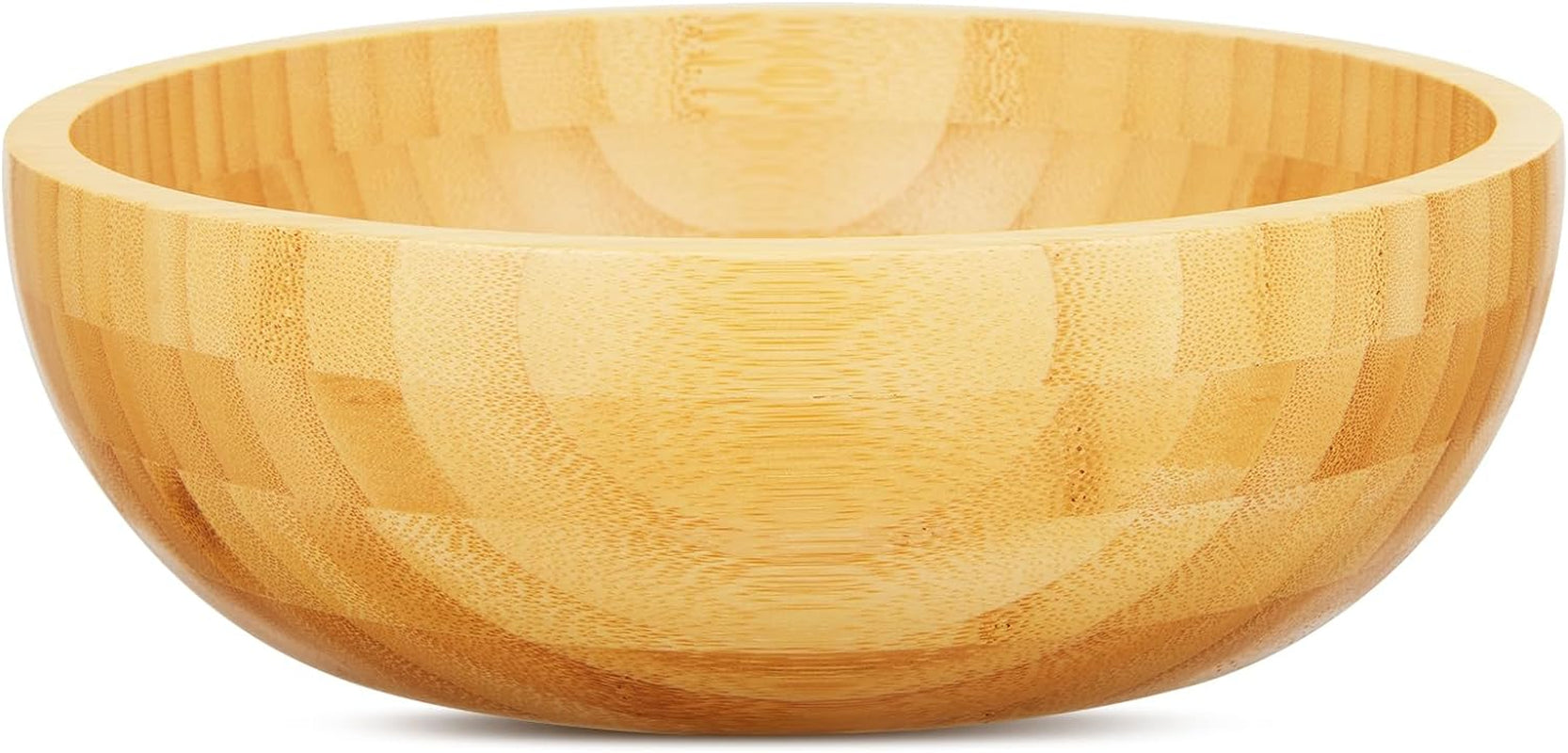 Fruit Bowl for Kitchen Counter -  Bamboo Fruit Bowl - Dishwasher Safe, Eco-Friendly, Scratch Resistant - Extra Large Serving Bowl - Handcrafted Salad Bowls Large Serving (Wood Color)