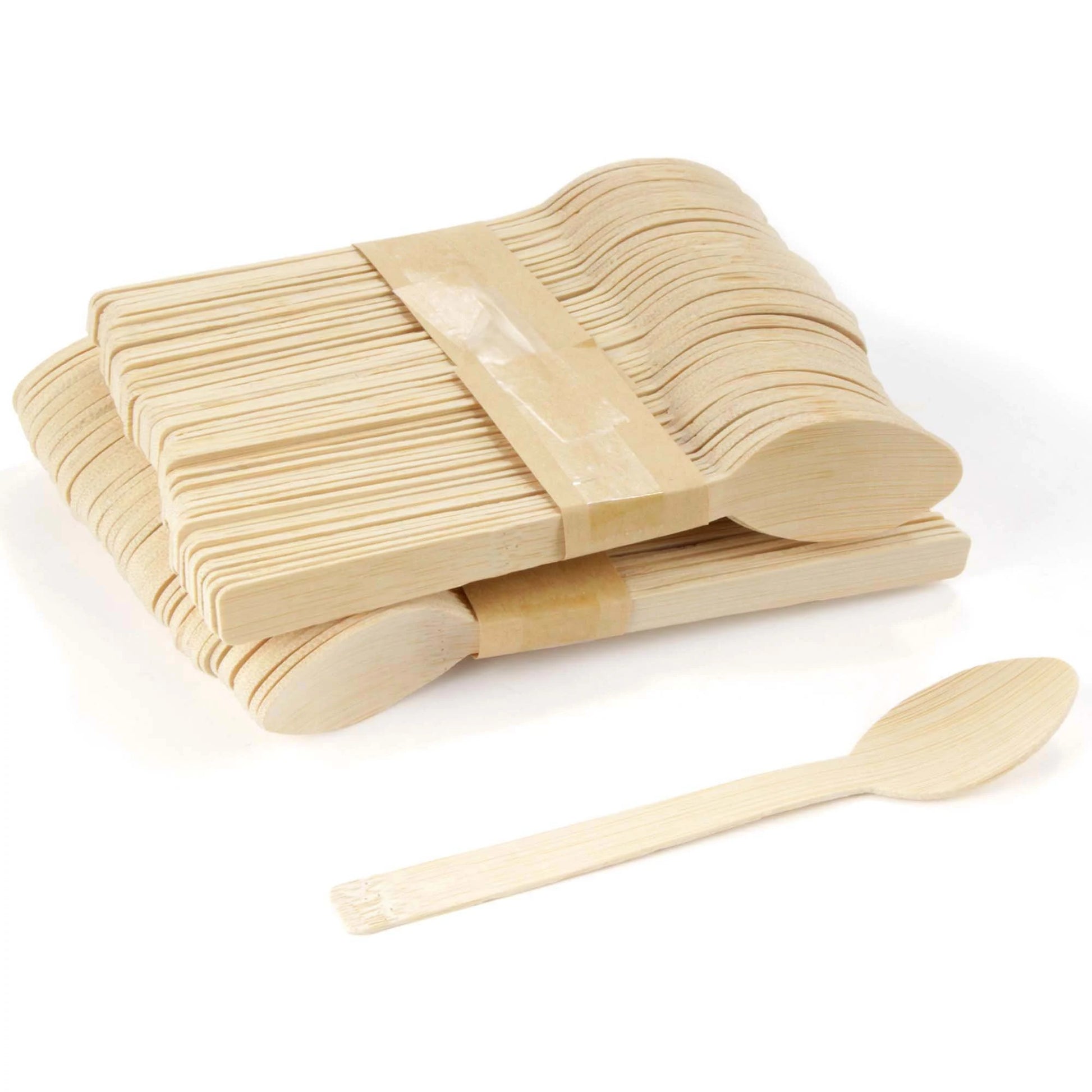 Natural Dinner Party Catering Bamboo Veneer Utensil